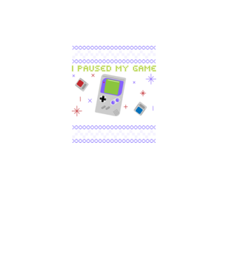 I paused my game to be here - Gamer pulovăr urât model negru pe tricou
