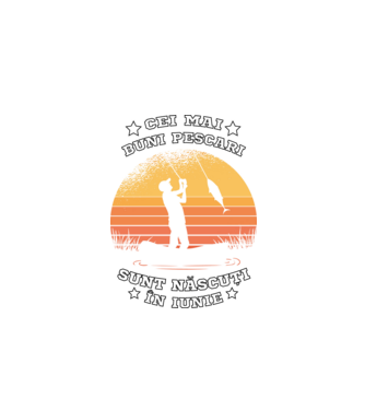 Cei mai buni Pescari sunt născuți în Iunie model negru pe tricou
