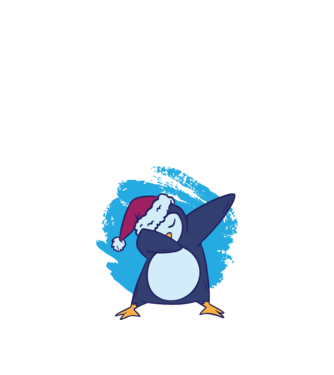 Pinguin DAB model alb pe tricou