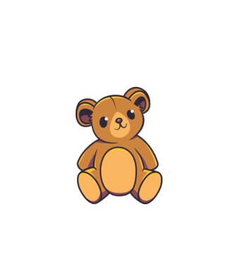 Ursuleț Teddy model verde de măr pe tricou