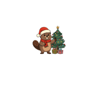 Bober Kurwa Christmas 2 model alb pe tricou
