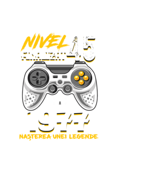 Nivel 45 finalizat. 1977 nașterea unei legende model negru pe tricou