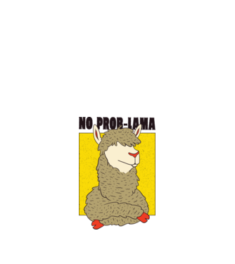 No Prob LLama - Lama model nisipiu pe tricou