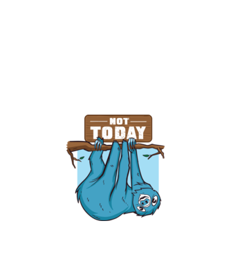 Not today Leneș model alb pe tricou