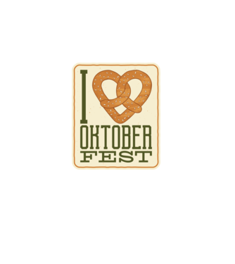I Love Oktoberfest model negru pe tricou