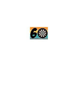 'I''m not 60 I''m triple 20 darts birthday' model negru pe tricou