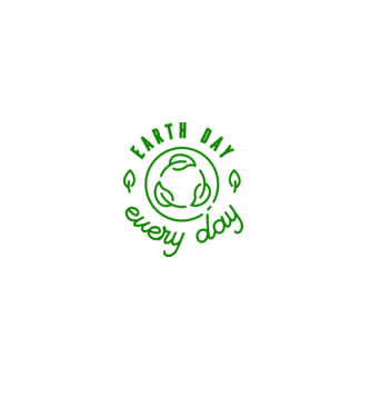 Earth Day Every Day - Ziua Pământului model alb pe tricou