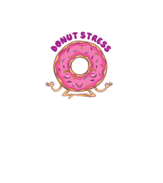 Donut Stress Gogoașă model roz deschis pe tricou