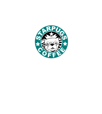 Starpugs Coffee model negru pe tricou