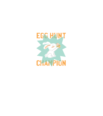 Egg Hunt Champion Campion la vânătoare de ouă model alb pe tricou