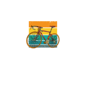 Bicicletă Retro model negru pe tricou