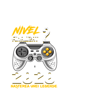 Nivel 2 finalizat. 2020 nașterea unei legende model alb pe tricou