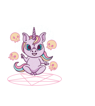 Unicorn invocare model albastru închis pe tricou