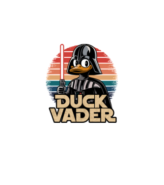 Duck Vader model negru pe tricou