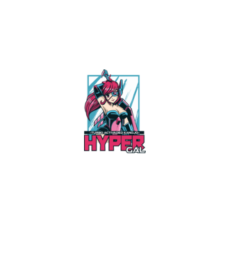 Hyper Gal - Fată Anime model negru pe tricou