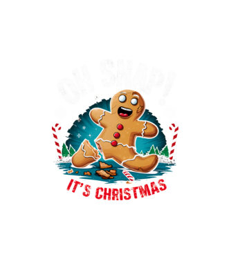 Oh snap! It's christmas Negru model nisipiu pe tricou