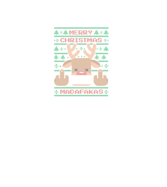 Merry Christmas Madafakas model negru pe tricou