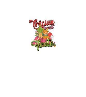 CRĂCIUN FERICIT FRATE / SORĂ model turcoaz pe tricou