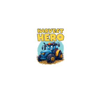 Harvest Hero Tractor model albastru jeanși pe tricou