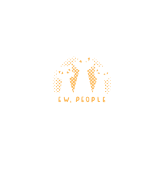 ew, people model negru pe tricou