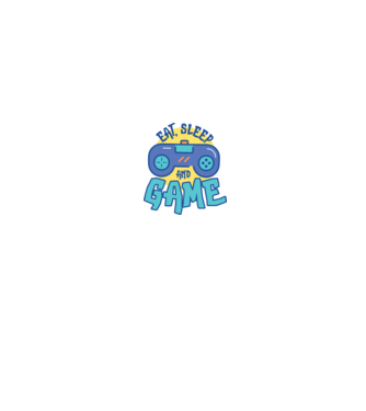 Eat Sleep and Game model alb pe tricou