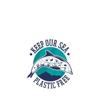Să protejăm apele de plastic model turcoaz pe tricou