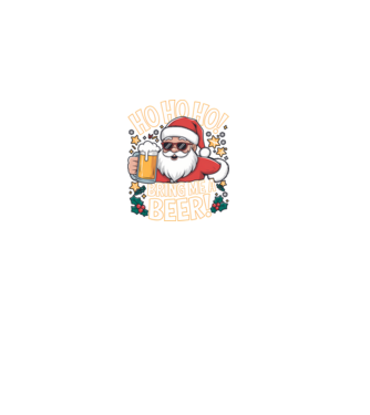 HO HO HO bring me a BEER santa Negru model negru pe tricou