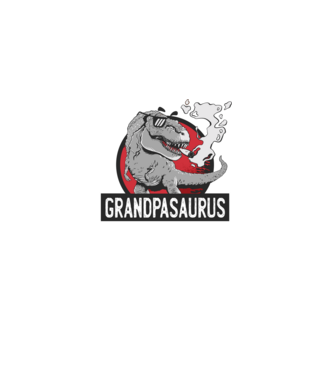 Grandpasaurus T-rex model negru pe tricou