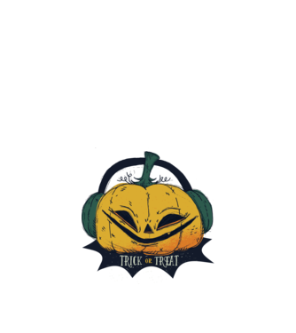 Dovleac Halloween model alb pe tricou
