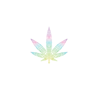 Frunză colorată de marijuana model negru pe tricou