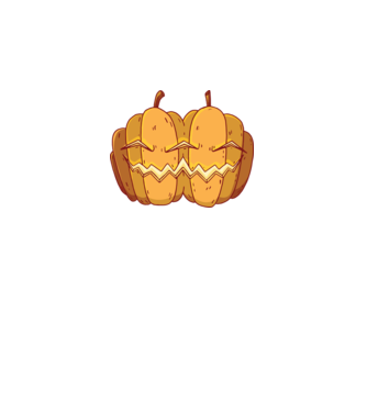 Dovleci siamezi de Halloween model negru pe tricou