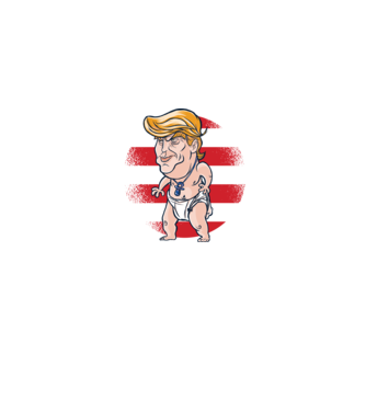 Trump Baby tricou amuzant model albastru jeanși pe tricou