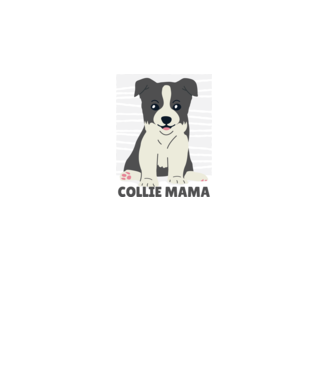 Border Collie Mamă model turcoaz pe tricou