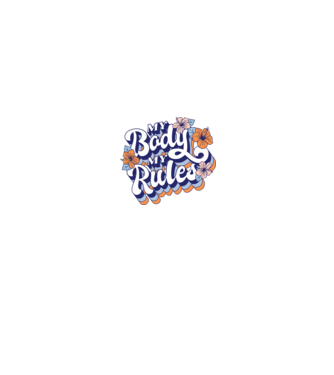 My Body My Rules model alb/roșu pe tricou