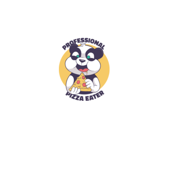 Panda Pizza model turcoaz pe tricou