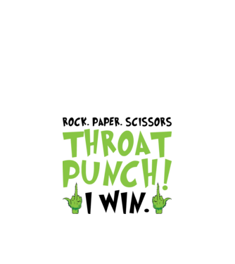 Rock paper scissors - Grinch model alb pe tricou
