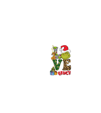 Love Grinch model negru pe tricou