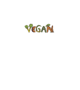 Inscripție legume vegan model alb pe tricou