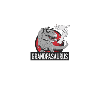 Grandpasaurus T-rex model negru pe tricou