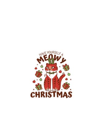 Have yourself a Meowy Christmas - Cicás Karácsony model alb pe tricou