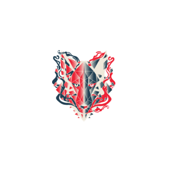 Wolf Head model negru pe tricou