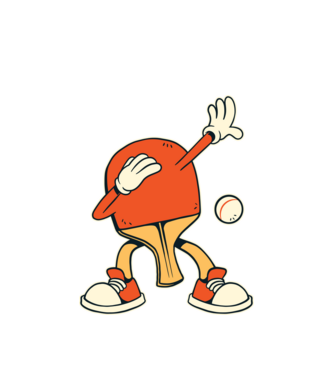 Ping Pong DAB model alb pe tricou