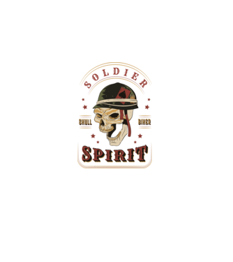 Soldat Craniu model negru pe tricou