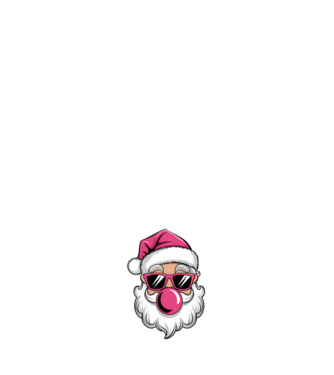 Bubble gum Santa 2 model negru pe tricou
