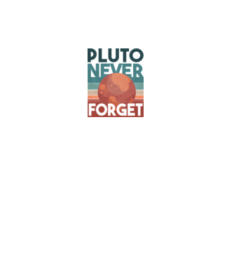 Pluto never forget model negru pe tricou