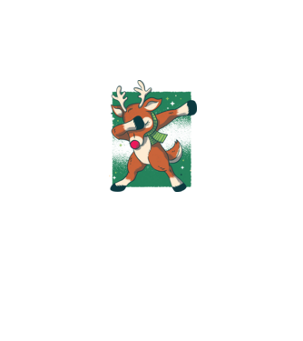 Rudolph DAB model alb pe tricou