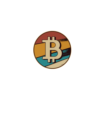 Bitcoin retro model albastru jeanși pe tricou