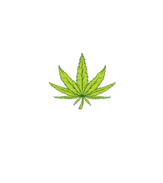 Frunză de marijuana model albastru jeanși pe tricou