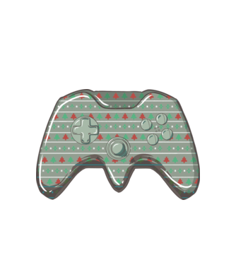 Controler Gamer Crăciun model alb pe tricou