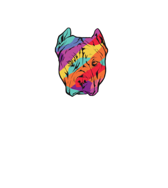 Cap colorat Pitbull model alb pe tricou